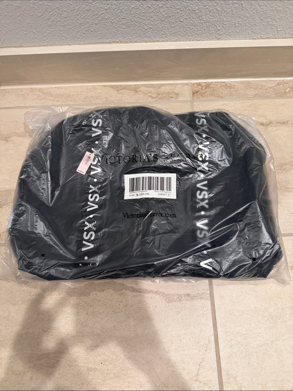 Victoria's Secret Duffle Black Packable Tote